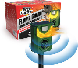 Ultradźwiękowy odstraszacz dzikich zwierząt No Pest Flame Guard