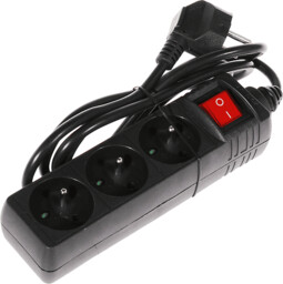 Hama Standard 3 gniazda 1,5m, czarna