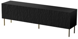 CAMA MEBLE Szafka RTV Jungle Czarny + Złote