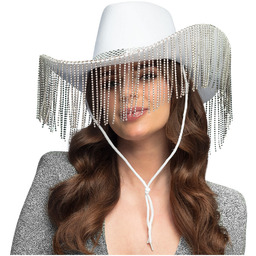 Kapelusz kowbojski Showgirl biały