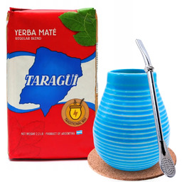 Zestaw Yerba Mate Taragui Elaborada 1kg + Tykwa