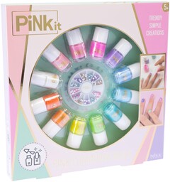 Nice Group Pink It Rainbow Nails, 1 zestaw
