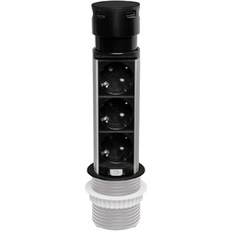 Gniazdo meblowe do zabudowy 3x 230V Schuko