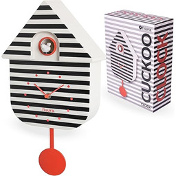 Fisura Zegar z kukułką w paski i czerwonym