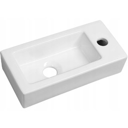 Sapho Zoe umywalka ceramiczna prawa 37x9x18cm AR495 Zestaw