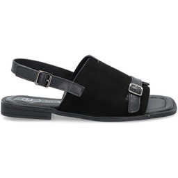Płaskie sandały ze skóry - FILIPPO DS7757/26 CZARNE
