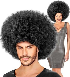 Widmann 6108J - Peruka Jimmy, czarna, afro look,