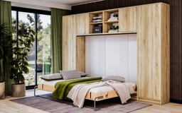 Półkotapczan poziomy Basic 90x200 120x200 140x200 dąb Sonoma