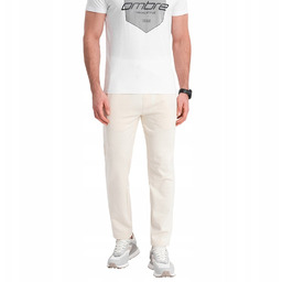 Męskie spodnie dresowe 100% bawełna kremowe V11 OM-PABS-0206