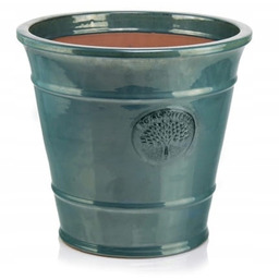 Donica turkusowa ceramiczna 26 x 25 cm