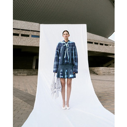 Pakamera Żakardowa spódniczka w kratkę