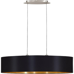 EGLO Lampa wisząca MASERLO, lampa tekstylna 2-ogniskowa, owalna