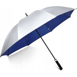 Parasol golfowy Automatyczny Przeciwsłoneczny Duży 114cm Srebrny Niebieski