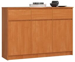 Komoda, 3 szuflady, 3 drzwi, ATLAS, 140x40x99 cm,