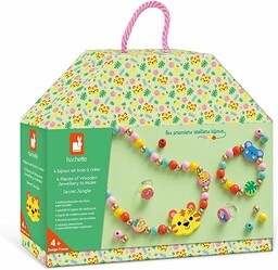 Janod - 4 drewniane elementy biżuterii do stworzenia