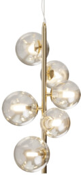 Maytoni Wisząca lampa Dallas MOD545PL-06G molekuły bursztynowe złote