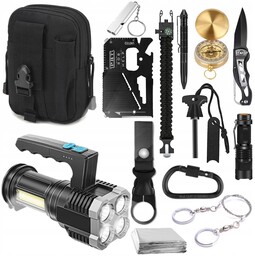 Zestaw Przetrwania Przeżycia Survivalowy Multitool Niezbędnik Turystyczny