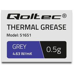 Pasta termoprzewodząca Qoltec 4.63W/m-K 0.5g Szara
