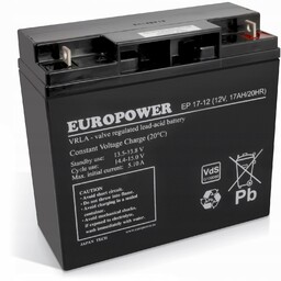 Akumulator 12V 17Ah Agm Europower EP17-12 do alarmu,
