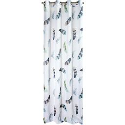 Eurofirany Gładkie pióra, wzór, przezroczysty, nadruk, matowy, 8