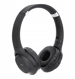 Słuchawki bezprzewodowe nauszne składane Bluetooth czarne