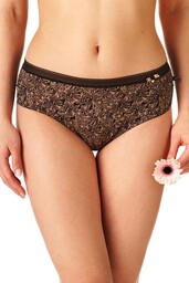 Wzorzyste figi damskie (2 pack) z koronkowym wykończeniem