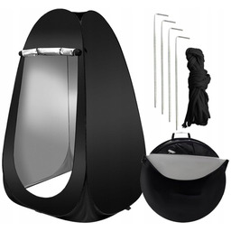 Namiot Prysznic Przenośna Toaleta Przebieralnia Turystyczna Kemping Czarny