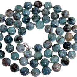 Naturalny Szmaragd Oryginalny Naszyjnik Srebro