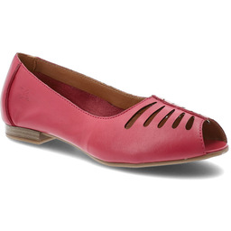 Maciejka Baleriny damskie, cholewka skóra naturalna ażurowe wycięcia