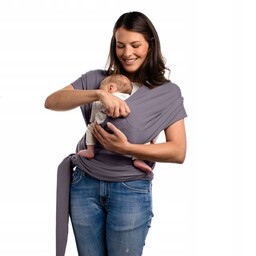 Boba Chusta do noszenia niemowląt Wrap szara nosidełko