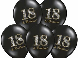 Balony z nadrukiem na osiemnastkę "18 & brilliant"