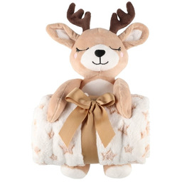 Polarowy koc z maskotką, 75 x 100 cm