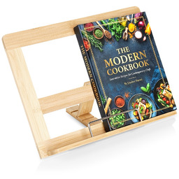 Stojak na książkę kucharską bambusowy regulowany