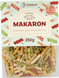 Makaron pszenny pięciosmakowy świderki dla dzieci 250g