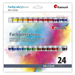 Farby akrylowe w tubce 24k 12ml Titanum TI485827-30762
