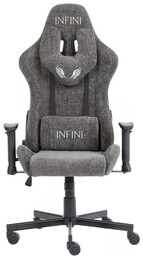 Fotel Gamingowy z tkaniny INFINI Luxor Dark Gray