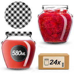 Słoiki na przetwory Sassa 580ml 24szt 82mm +