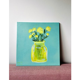 Pakamera Obraz Kwiaty w szklanym wazonie