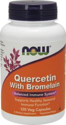 Now Foods Quercetin with Bromelain, kwercetyna i bromelaina,
