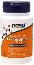 NOW Double Strength L-Theanine 200mg 60vegcaps