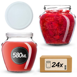Słoiki na przetwory Sassa 580ml 24szt 82mm +