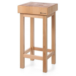 Kloc masarski drewniany na podstawie drewnianej 400x110