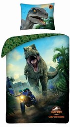 Pościel bawełniana 140x200 Park jurajski Jurassic World Kids