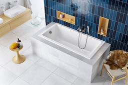 EXCELLENT WAEX.WAV16WHS Wave Slim wanna prostokątna 160x70 cm