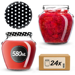 Słoiki na przetwory Sassa 580ml 24szt 82mm +