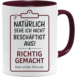 Filiżanka z napisem Oczywiście nie wyglądam zajęty -