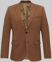 marynarka do zestawu lido brąz slim fit