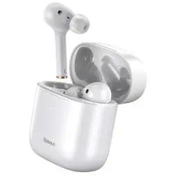 Baseus Encok W06 Dokanałowe Bluetooth 5.0 Biały Słuchawki