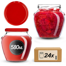 Słoiki na przetwory Sassa 580ml 24szt 82mm +