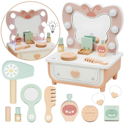 TOOKY TOY Drewniana Toaletka Motylek Akcesoria Lustro